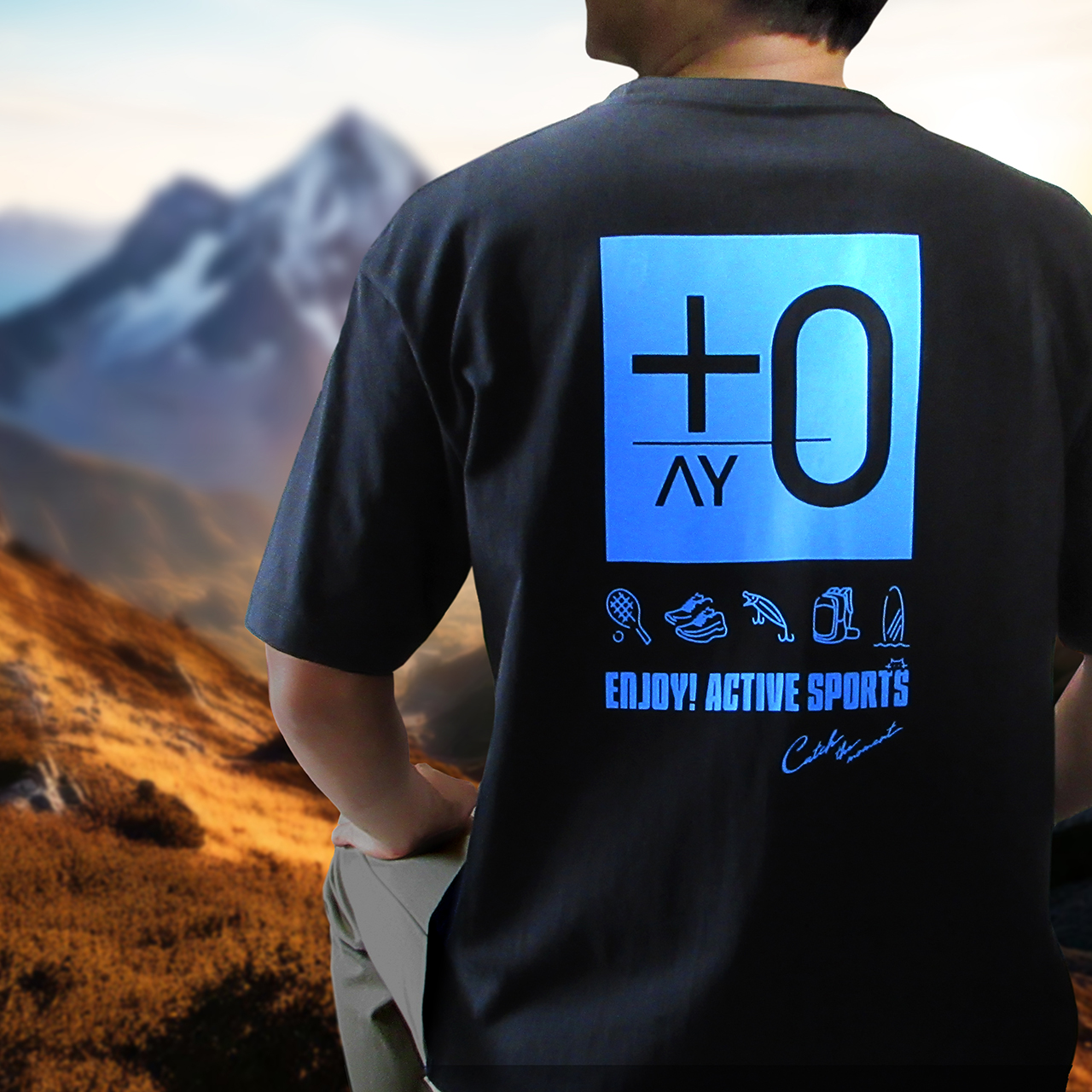 ACTIVE SPORTS BACK PRINT T/C SHIRT