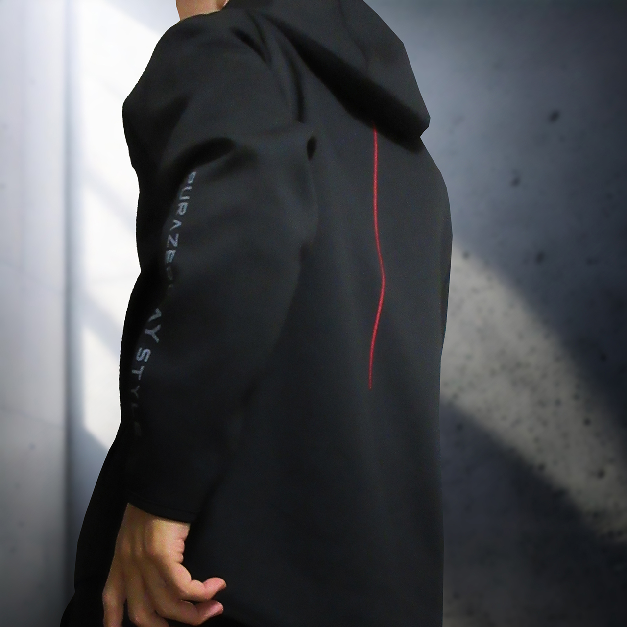 +0AY STYLE BACK LINE ZIP UP HOODIE