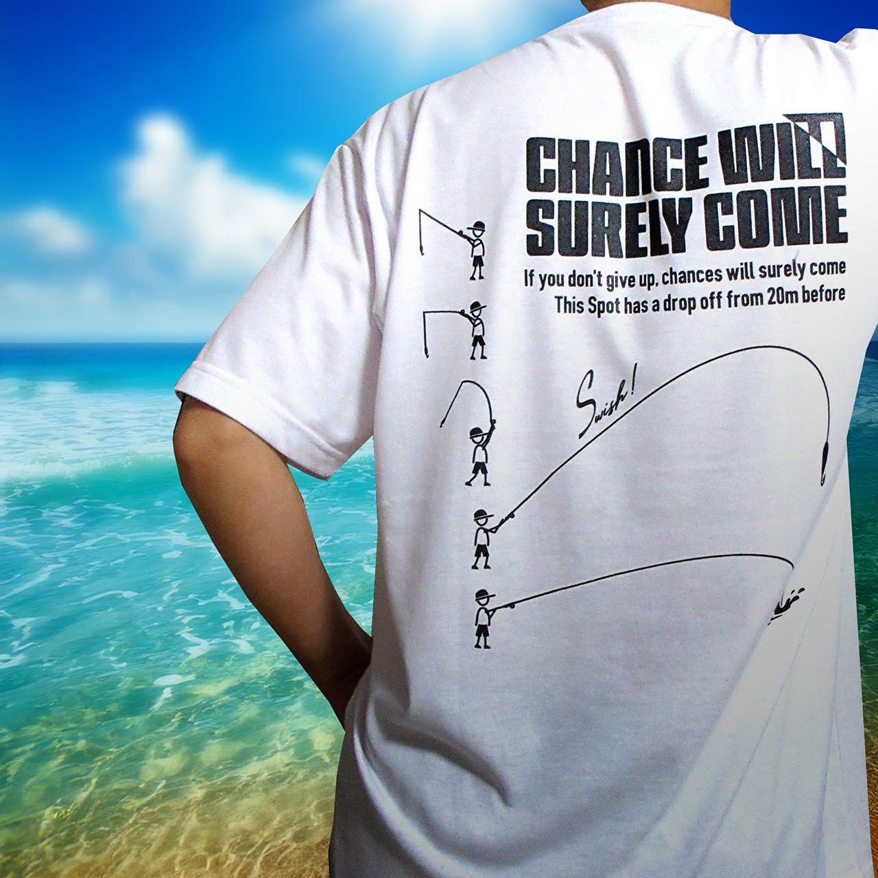 CASTING  BACK PRINT T/C SHIRT