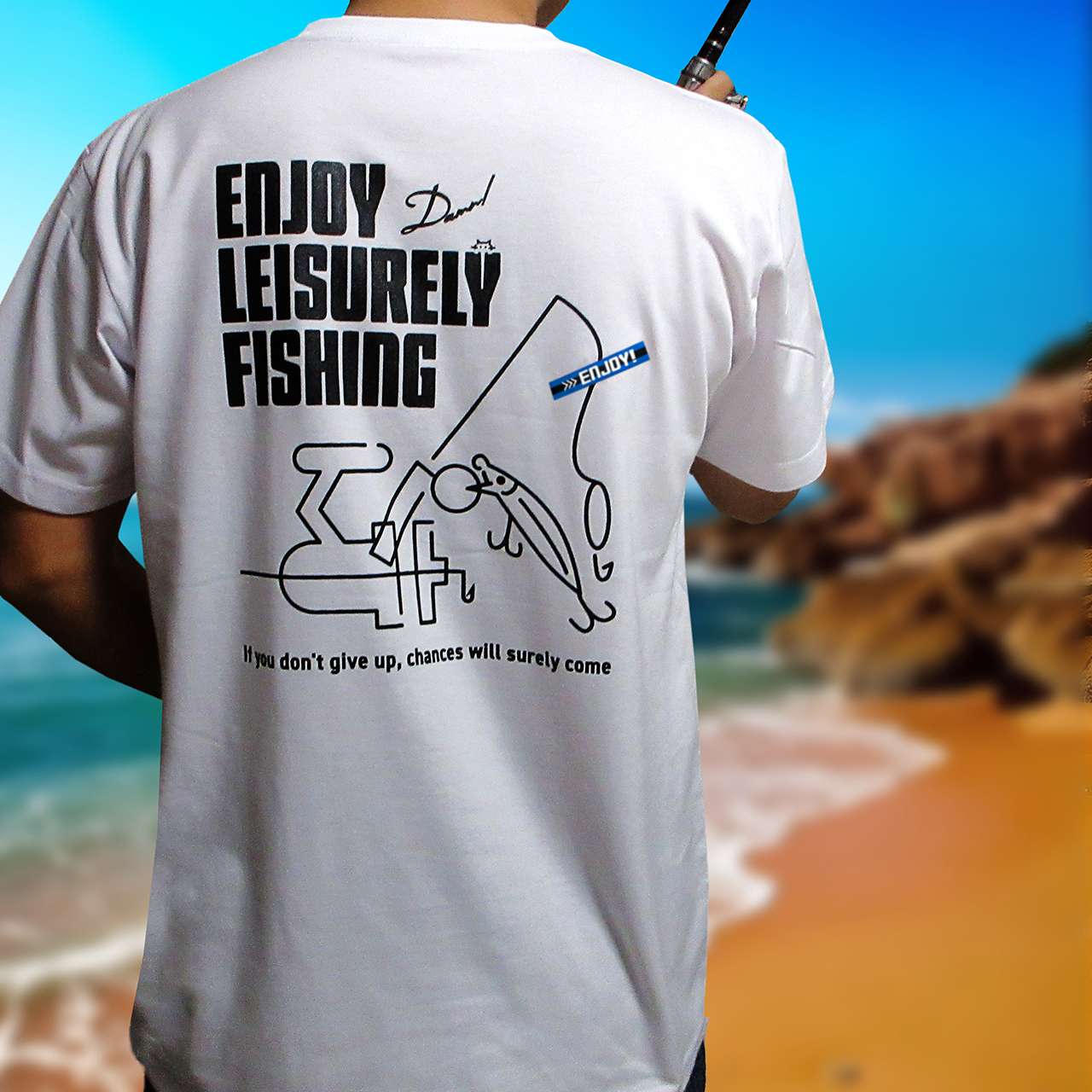 LURE FISHING  BACK PRINT T/C SHIRT