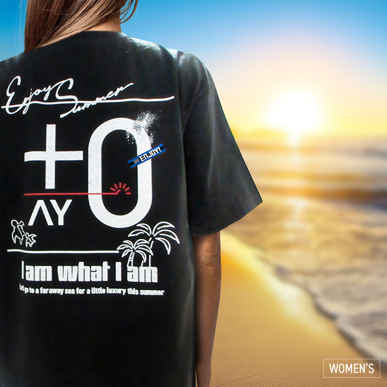 SUNRISE GRUNGE BACK PRINT BIG SHIRT