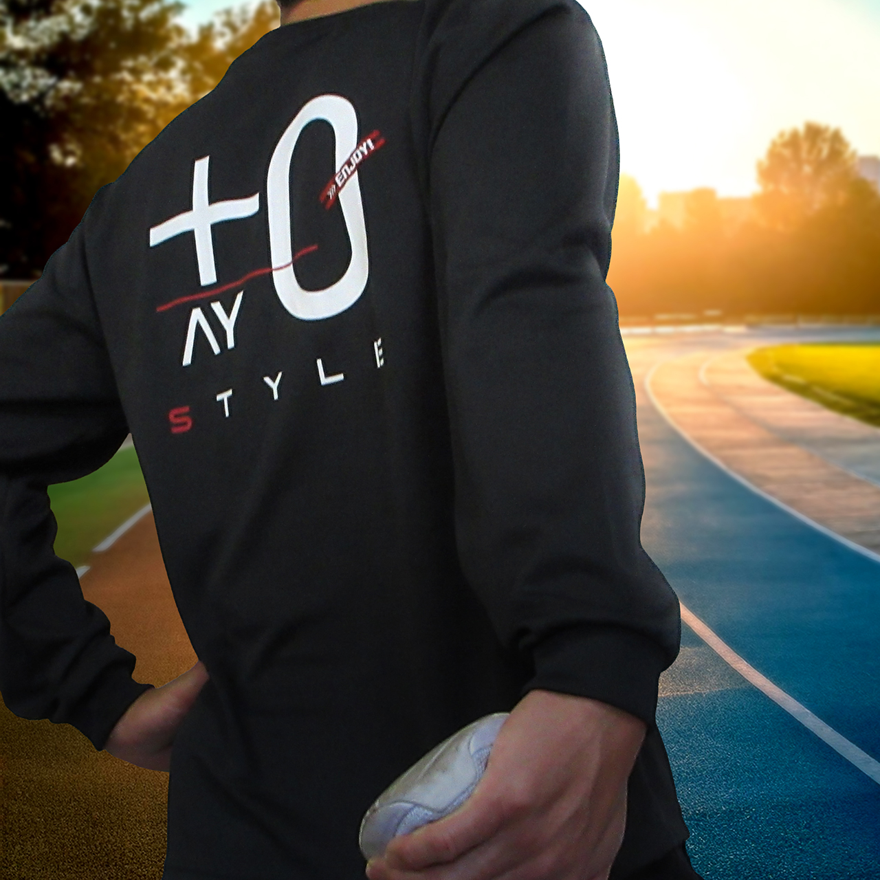 +0AY STYLE BACK PRINT LONG SLEEVE DRY SHIRT