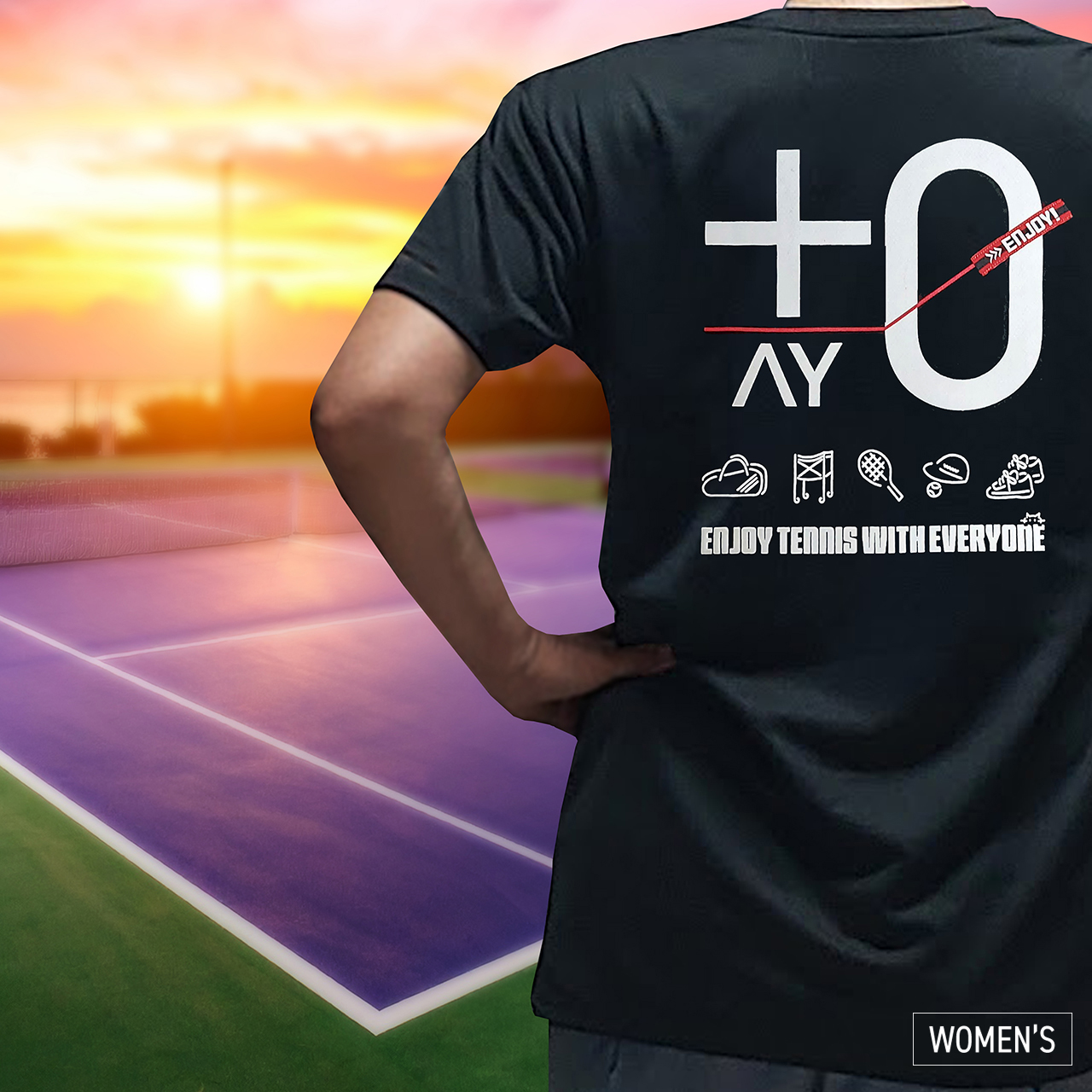 TENNIS GOODS BACK PRINT DRY SHIRT