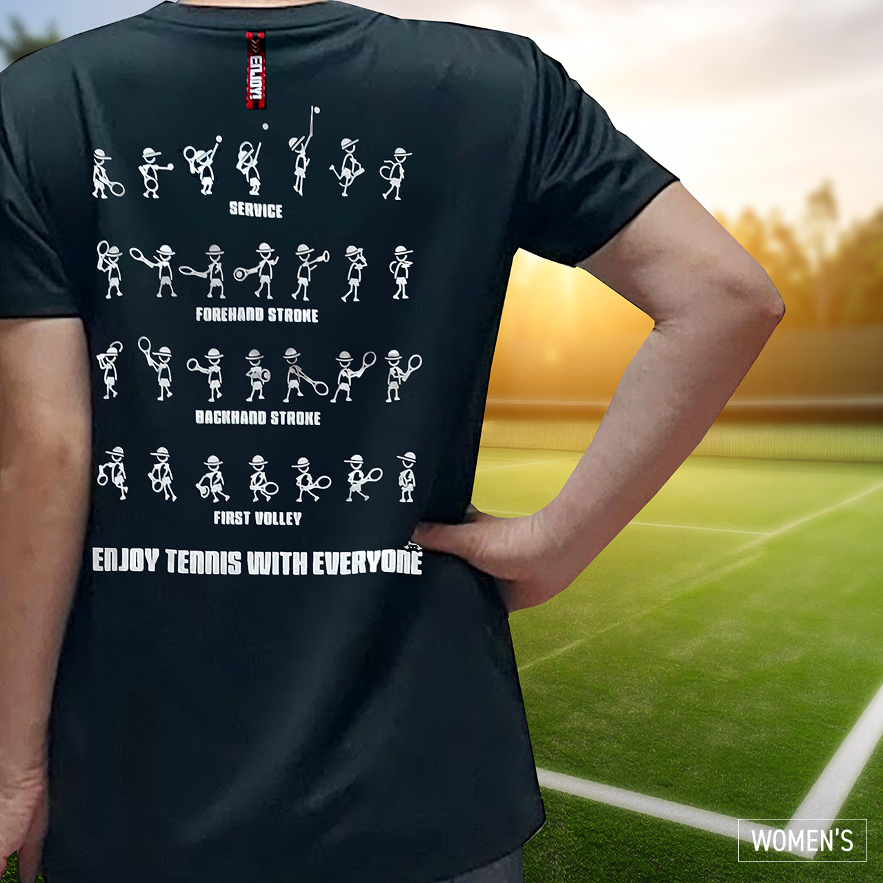 TENNIS SHOT BACK PRINT DRY SHIRT