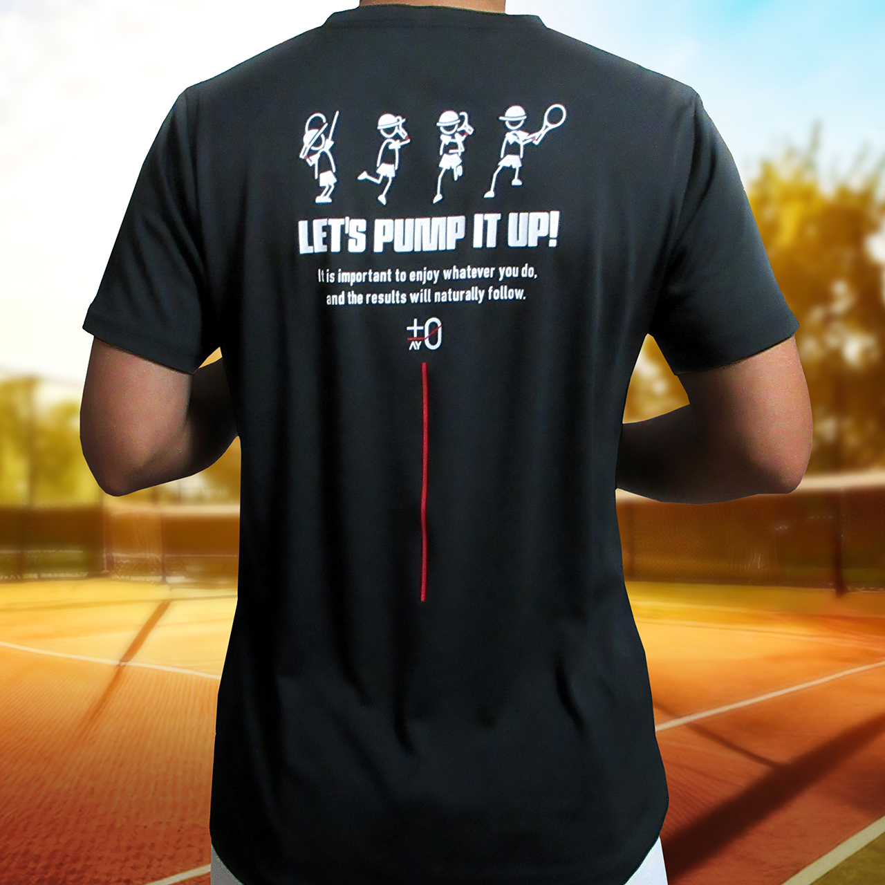 TENNIS SWING BACK PRINT DRY SHIRT