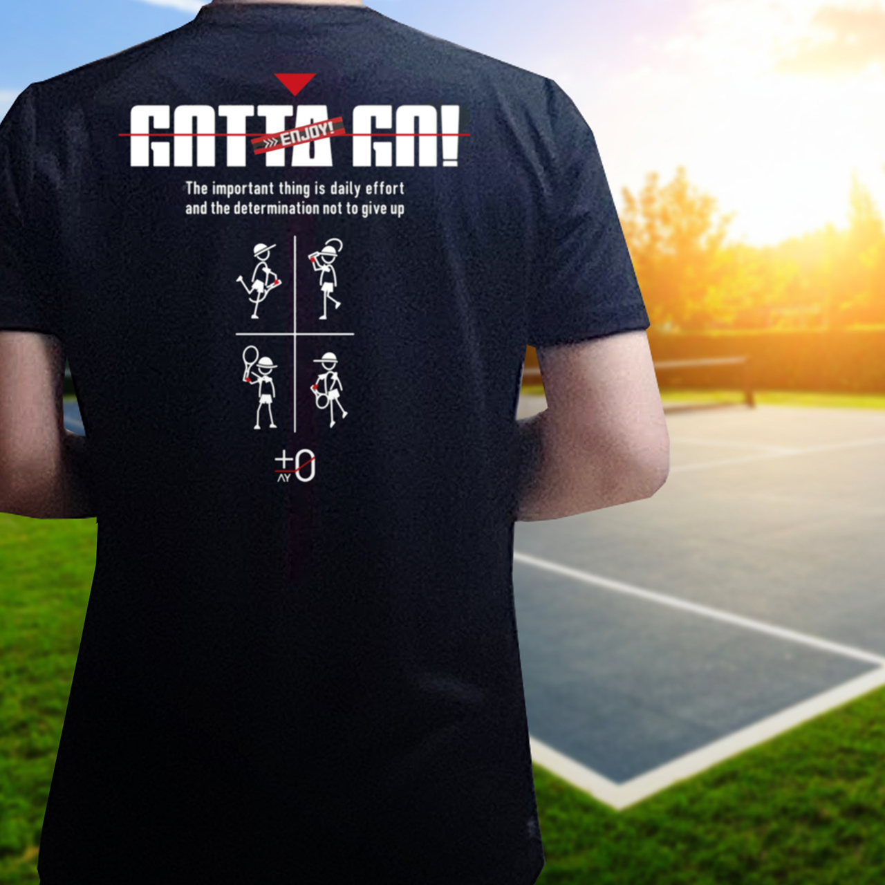 TENNIS GOTTA GO! BACK PRINT DEODORANT DRY SHIRT